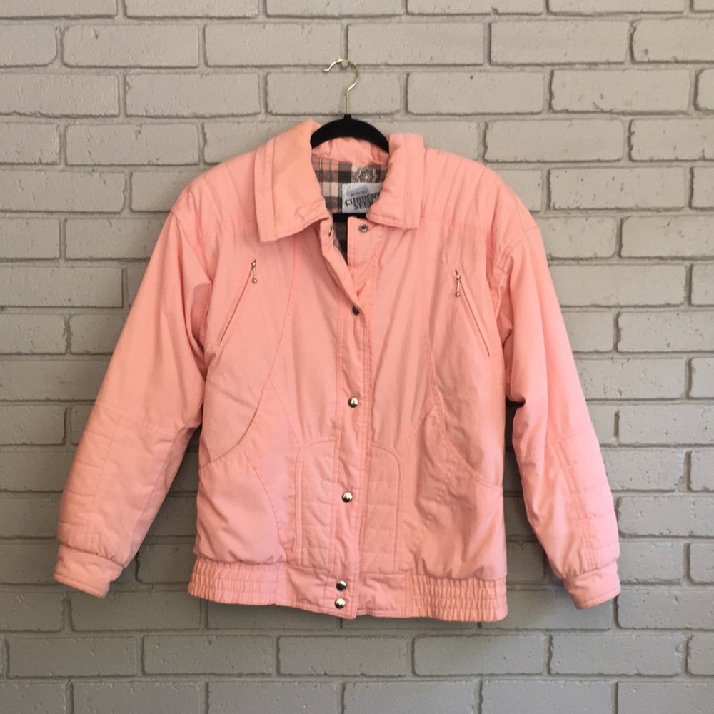 Vintage Pink Bomber Jacket - Be in the Current Seen